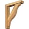 Ekena Millwork Funston Block Rough Sawn Bracket w/ Offset Brace, Western Red Cedar, 4"W x 18"D x 22"H BKT0402X18X22FST05RWR - alternate 1